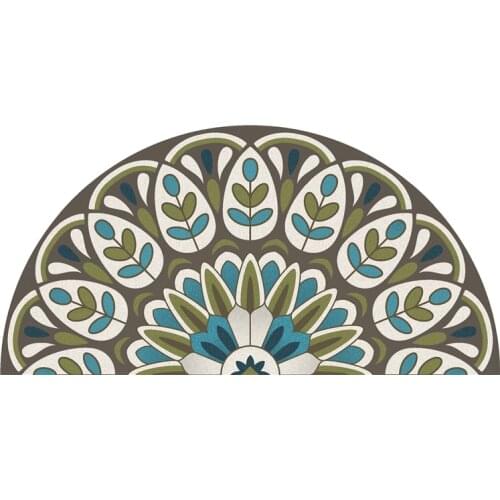 Nordic Style Half Round Carpet Bath Mat For Door Bedroom Bedside Rugs For Living Room Home Entrance Floor Mat Kitchen Bathroom