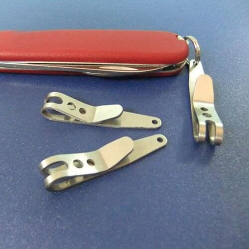 Waist Belt Hanging Clip Stainless Steel Bag Silver Mini Metal Key Buckles Pocket Clips Portable Carabiner Outdoor Gadgets Tools