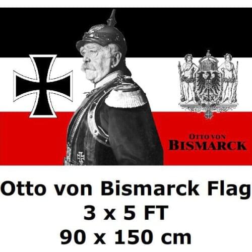 Prussia Prussian Otto von Bismarck Flag 3 x 5 FT 100D Polyester WWI Deutsch German Germany Flags and Banners For Home Decoration