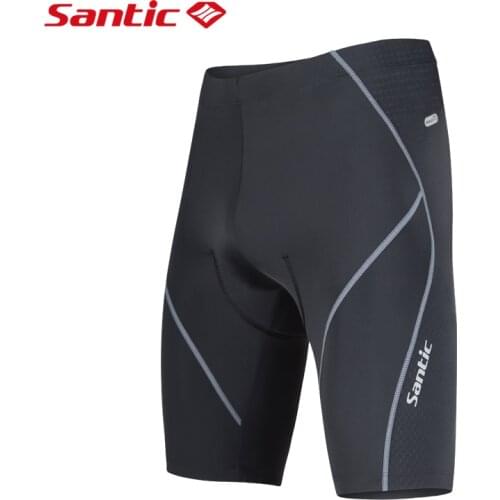 Santic Men Coolmax 4D Padded Bicycle Cycling Shorts Reflective MTB Road Bike Shorts Quick Dry Mens Outdoor Riding Short Pants