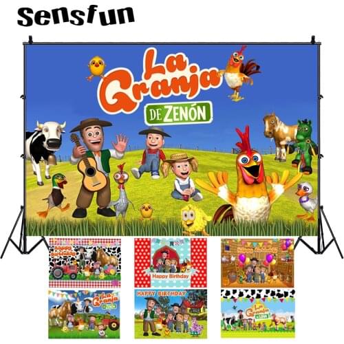 Sensfun La Granja De Zenón Backdrop Boys Girls Newborn Baby shower Birthday Party Photocall Farm Photography Background Custom
