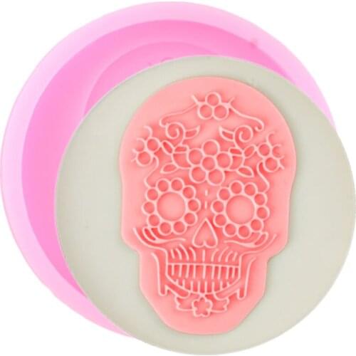 Disney Halloween Skull Phone Grip Silicone Mold DIY Badge Reel Keychain Epoxy Resin Molds Pendant Necklace Jewelry Making Moulds