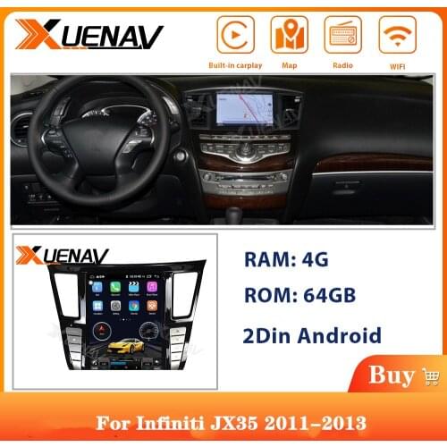 2 Din for infiniti Vertical Screen Multimedia Player For Infiniti JX35 2011-2013 Car radio tape recorder head unit player