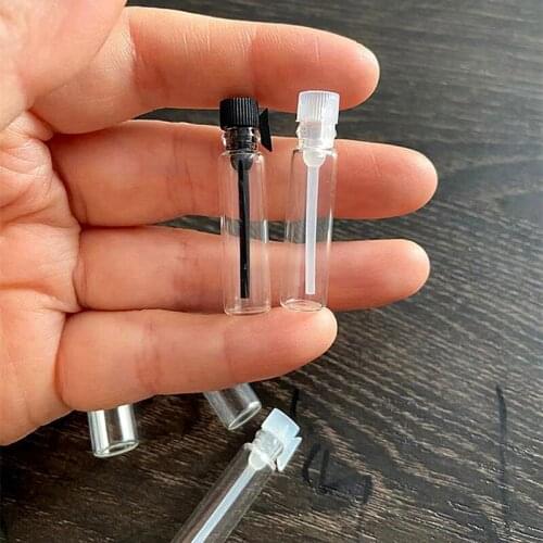 10pcs/lot 1ML 2ML Glass Bottle Perfume Empty Bottles Glass Vial Small Oil Bottle Glass Dispensing Bottles Empty Test Tubes