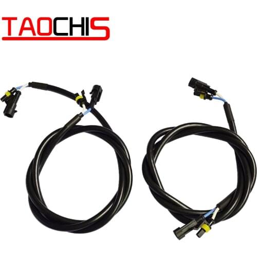 2pcs Taochis AMP Extension Cord High Voltage Extend Wire Cable for HID Xenon Ballast Wiring Harness H1 H3 H4 H7 H8 H11 9005 9006