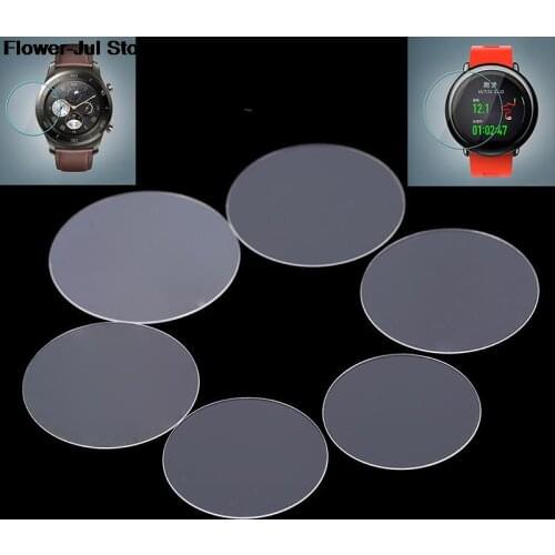 Universal Round Tempered Glass Protective Film Screen Protector Cover For Smart Watches Smartwatch Smart Accessories HOT