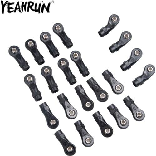 YEAHRUN 22PCS Plastic Rod Ends Link Balls Ball Head Buckle Linkage Pull Rod for 1/10 RC Crawler Car TRAXXAS TRX-4 TRX4 Parts