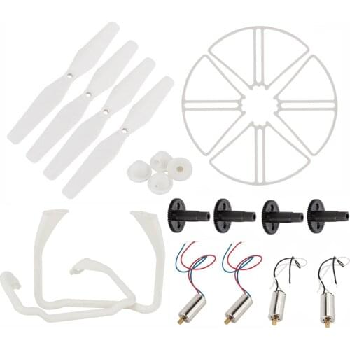 Drone Motor part for SJRC S20 S30 S20W S30W Drone RC Quadcopter Spare Parts Engines Blade Gear Protection frame Landing gear set