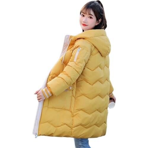 Winter Coat Women Yellow 7 Colors S-3XL Plus Size Loose Down Cotton Jackets 2020 New Korean Long Sleeve Anti Cold Parkas LD1479