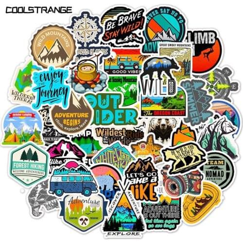 10/30/50Pcs Camping Field Exploration Cool Stickers For Motorcycle Skateboard Bicycle Laptop Suitcase Guitar Car Helmet