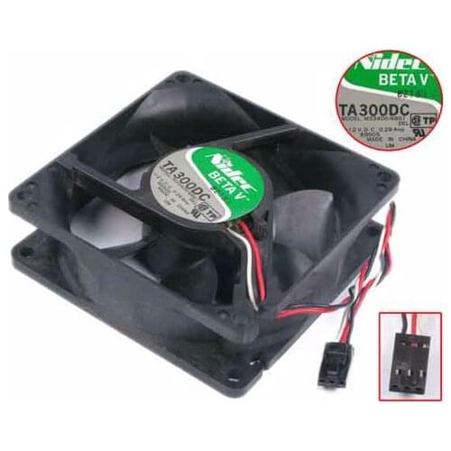 Nidec M33406-68G1 DC 12V 0.29A 80x80x25mm 3-Wire Server Cooling Fan