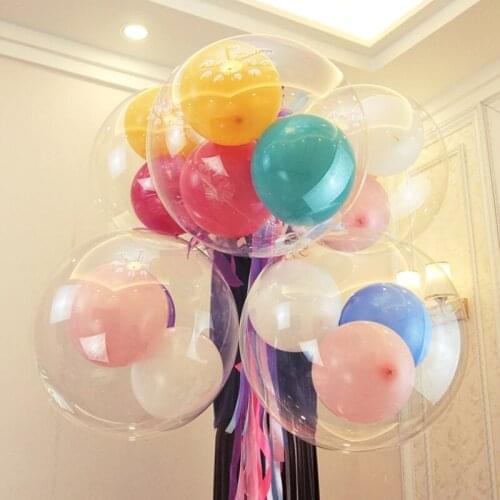 5pcs/lot Transparent Balloon 18inch Helium Large Latex Balloons Wedding Birthday Party Decorations Balloons Arch Kit Decoration