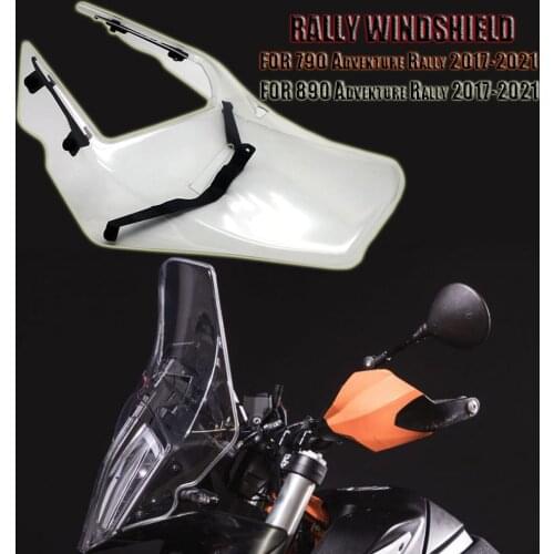 Motorcycle Windshield Windscreen Accessories Double Bubble Acrylic For 790/890 Adventure Rally Light Grey or Clear 2017-2021