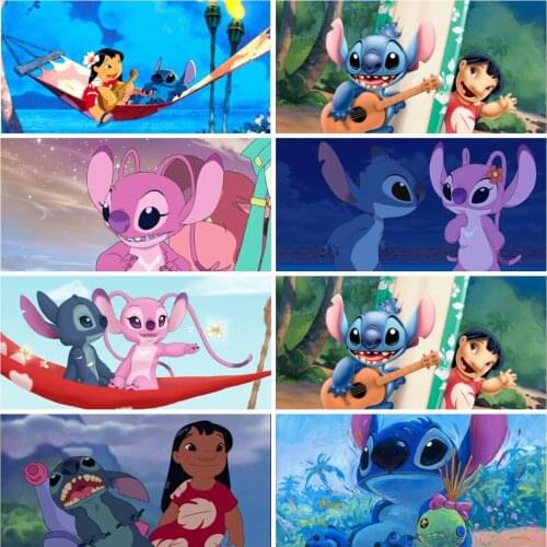 Disney Lilo and Stitch Diamond Painting 5D Cartoon Diamond Embroidery Cross Stitch Mosaic Child Gift Rhinestones Needlework