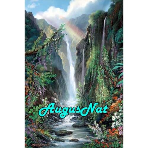 Mountain diamond painting waterfall diamant embroidery picture diy diamond dotz landscape crystal stickers canvas new arrivals