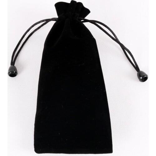 Velvet Bags Jewellery Pouches 20pcs/lot 7.5X18cm Drawstring Bags for Jewelry Lipstick Cosmetics Packaging Display Pouches