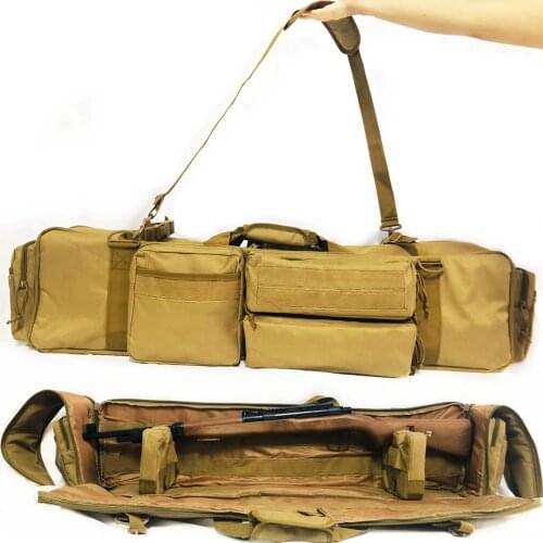36" Hunting Rifle Bag M249 Tactical Double Carbine Padded Weapons Case for Paintball