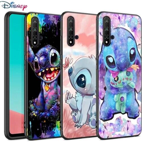 Black Soft Cover Lilo Stitch Cartoon For Huawei Nova 8 7 6 SE 5T 7i 5i 5Z 5 4 4E 3 3i 3E 2i Pro Phone Case