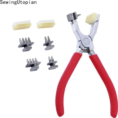 Leather Craft Hole Stitching Punch Cut Diamond Silent 4MM Pliers France Cut Handmade Leather Working Tools Leathercraft