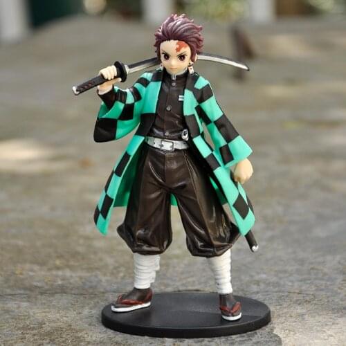 Anime Demon Slayer Figure Tanjirou Nezuko Action Figures Zenitsu Figurine Inosuke Kimetsu No Yaiba PVC Model Collect Toys Gift
