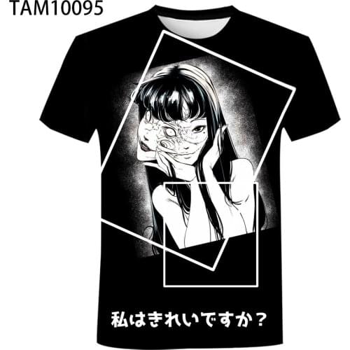 Junji Ito Uzumaki Men/Women Summer New Fashion Cool 3D Printed T-Shirts Casual Style Children Streetwear Personality Tops