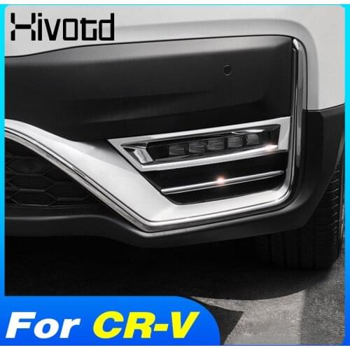 Hivotd Car Front Rear Fog lights Cover Driving Lamp Trim Frame Eyebrow Decoration Exterior Accessories For Honda CR-V CRV 2021