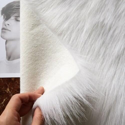 Quality 9cm Long Fur Rabit Faux Fur Fabric Soft Plush Faux Fur Fabric Sewing Material Diy Home decoration Cloth Fur