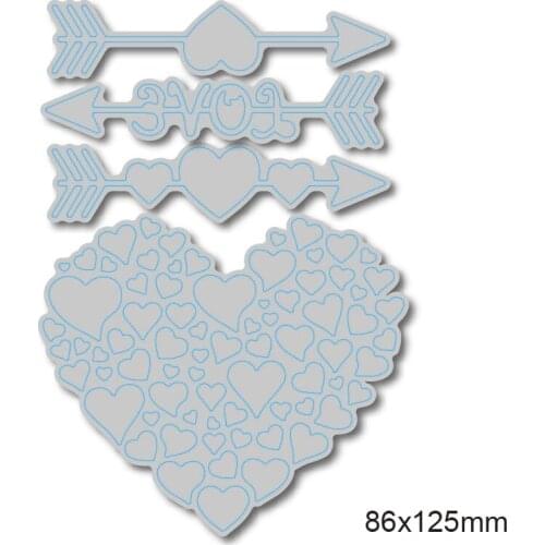 Love Arrows Metal Cutting Dies For Scrapbooking Stencils DIY Album Cards Decoration Die Cuts Template
