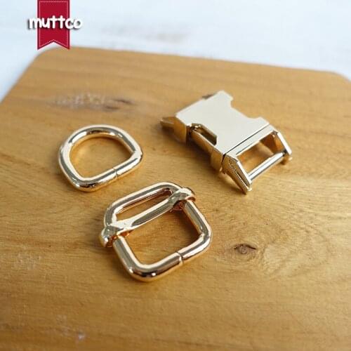 Metal buckle+adjust buckle+D ring/set)DIY dog collar gold 15mm diy accessory zinc alloy adjustable environmental plated buckle