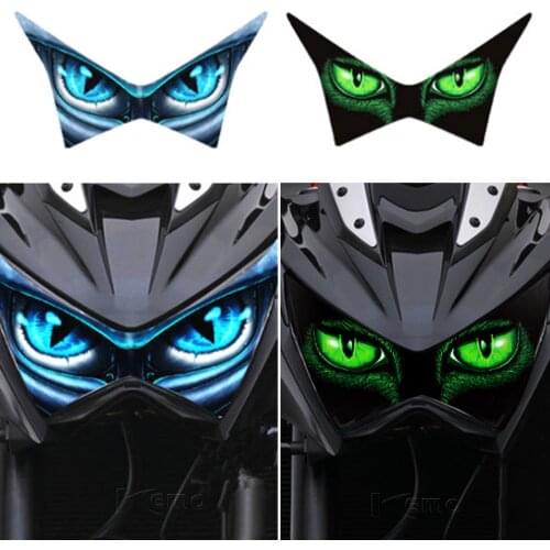 For Kawasaki Z800 Z250 Z300 2015-2018 Motorcycle Accessries 3D Front Fairing Headlight Sticker Guard Head light Stickers