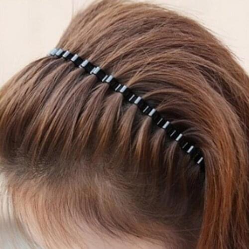 2021 New Unisex Mens Women Sports Wave Hair Band Metal Black Hairband Headband Accessories High Quality