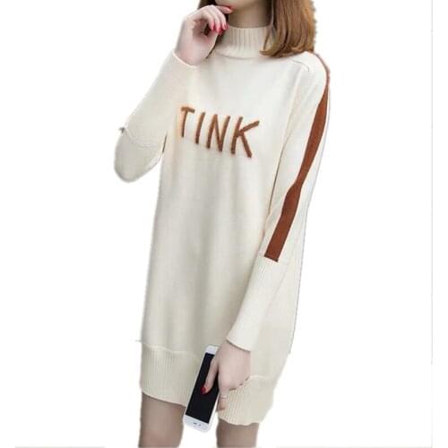 NEW Knitted pullover female Large size clothing for women Sweater autumn Long sleeve Pullover Stretch Fashionable clothing 1645