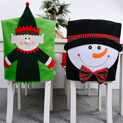 New Popular Christmas Stool Set Santa Claus Cartoon Stool New Year Party Table Decoration