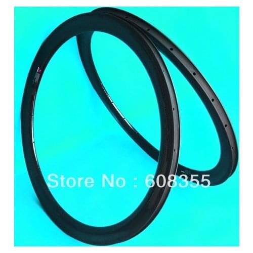 Clincher Rim 50mm - 3K Full carbon road bike 700C wheels rim 50mm width 25mm