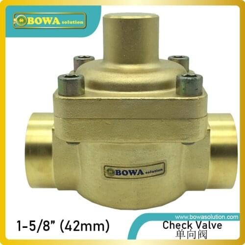 1-5/8" plunger Check Valve was designed with piston close and seal, forged brass body, max. flow rate and min. pressure drop