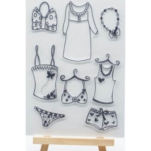 Clothes Scrapbook DIY photo cards account rubber stamp clear stamp transparent stamp 11x16cm CS21760