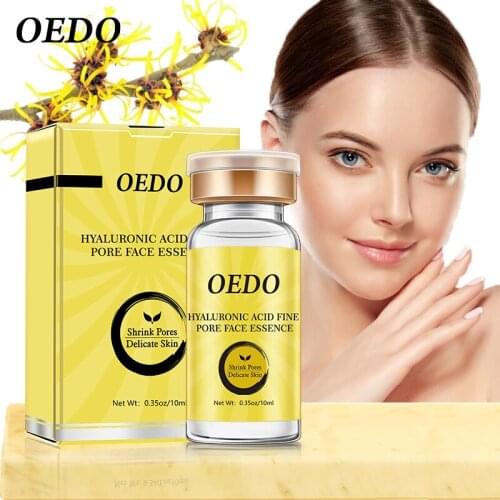 OEDO Shrink Pores Hyaluronic Acid liquid Moisturizing Face Serum Whitening Plant Skin Care Anti Aging Anti Wrinkle Cream 10ml