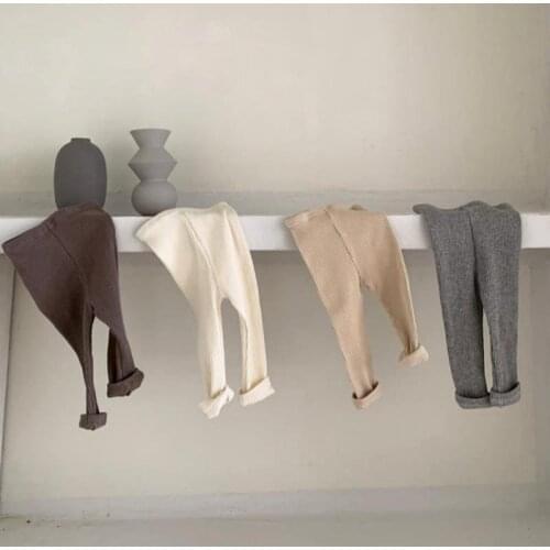 Autumn Baby Ribbed Cottonpants 2021 New Infant Leggings Boy Elasticity PP Pants Toddler Girl Casual Clothes Children Trousers
