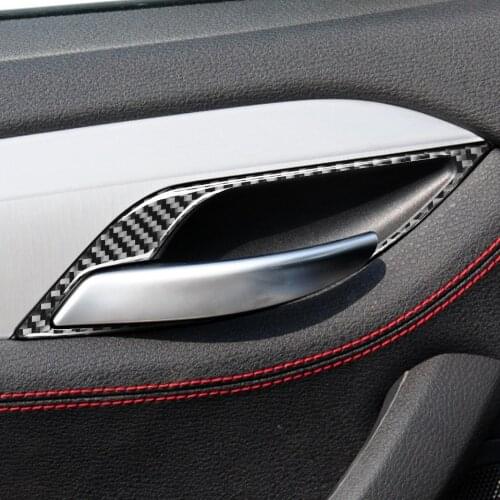 It Is Suitable For BMW Interior Door Handle Frame Decoration Sticker BMW E84 Old X1(11-15) The Carbon Fiber