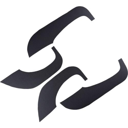 4pcs/Set Car Film Interior Car Door Anti-Kick Pad Cover Trim Fit for Kia Seltos 2020 2021 Carbon Fiber Texture