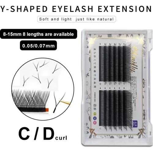 AINIFLY 0.05/0.07YY Styling Eyelashes C/D Pre-made Curling Fan Eyelashes Personalized Eyelash Makeup Eyelash Extension Tool