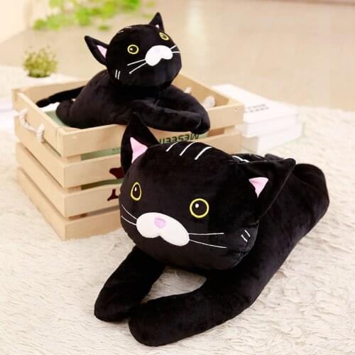 New cute cat cat black cat doll plush toy cat pillow cushion child toy rag doll birthday gift home decoration bedroom decoration