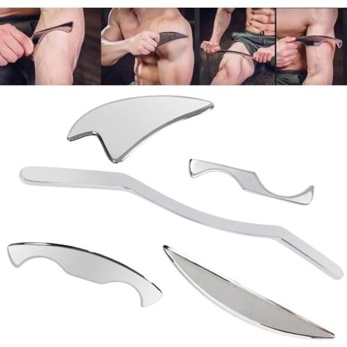 Stainless Steel Scraping Tool Gua Sha Massager Myofascial Knife Muscle Relax For Arm Neck Back Body IASTM Therapy Massage Tools