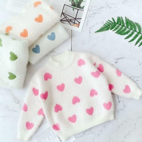 Kids Girl Sweater knitting Pullover Baby Winter Tops warm teenage Sweaters Autumn toddler Girl winter Sweater 2 3 4 6 8 years