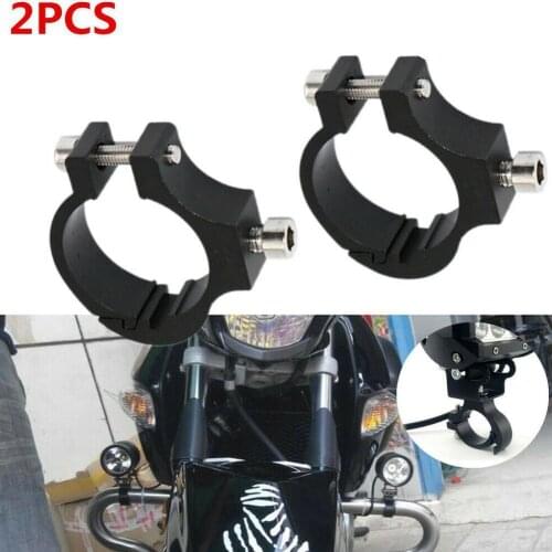 2PCS Universal motorcycle Headlight Bracket Tube Fork Holder Honda Clamp clamp kit Spotlight For For handlebar BMW mounting P7I7