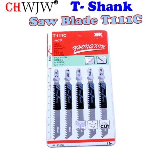 1 packs High Quality T111C Hcs Ground Teeth Straight Cutting T-Shank Jig Saw Blade for Wood