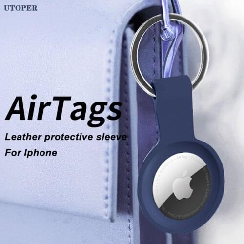 For Apple Airtag Liquid Silicone Protective Case For Apple Locator Tracker Anti-lost Device Keychain Protective Sleeve Case Hot