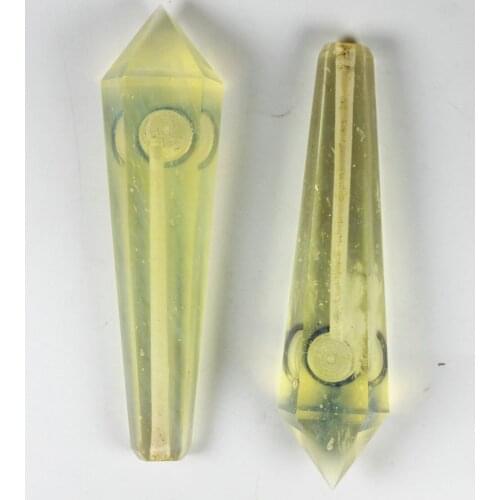 Yellow Melting Crystal Smoking Pipes healing Cigarette Pipe FREE SHIPPING 1pc