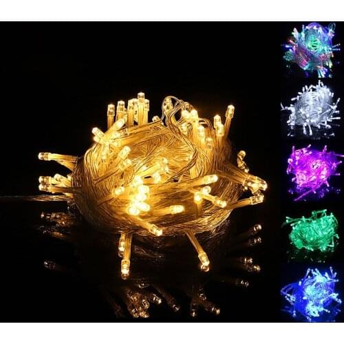 10m 100leds Holiday Lighting LED String Lights Outdoor Starry Lights Christmas Decorations Garden Park Fairy Light Garland Decor