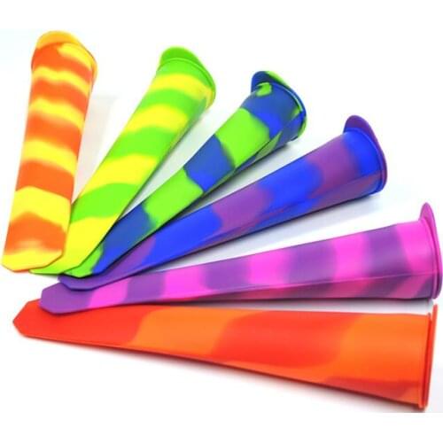 200pcs/lot Non-sticky silicone swirl type ice pop maker/silicone ice pop mold Push Up Ice Cream Lolly Pop For Popsicle